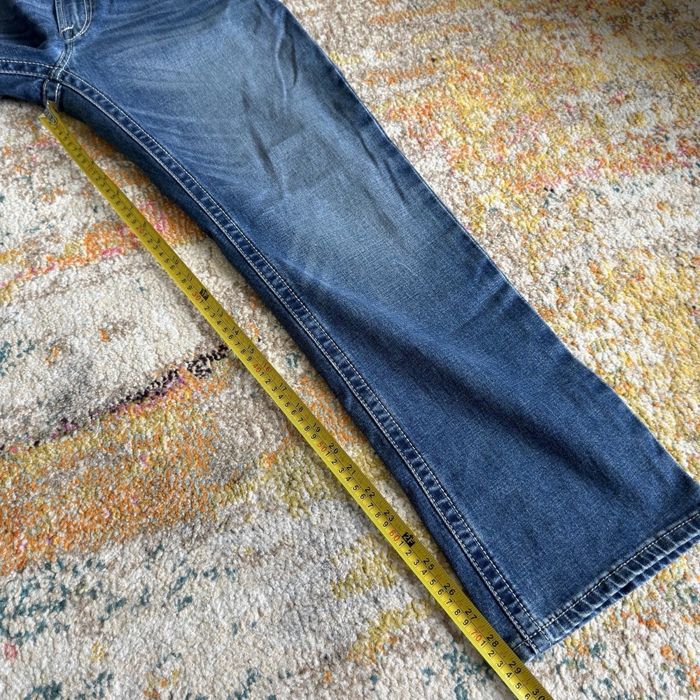 Ariat M5 Straight Fit Jeans Mens 33x30 Blue Medium Wash Denim Western Cowboy - Picture 7 of 8